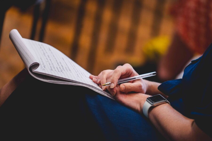 Person taking notes
